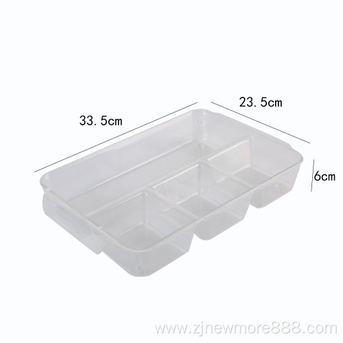 Clear 4 Compartment Vegetable Refrigerator Storage Box